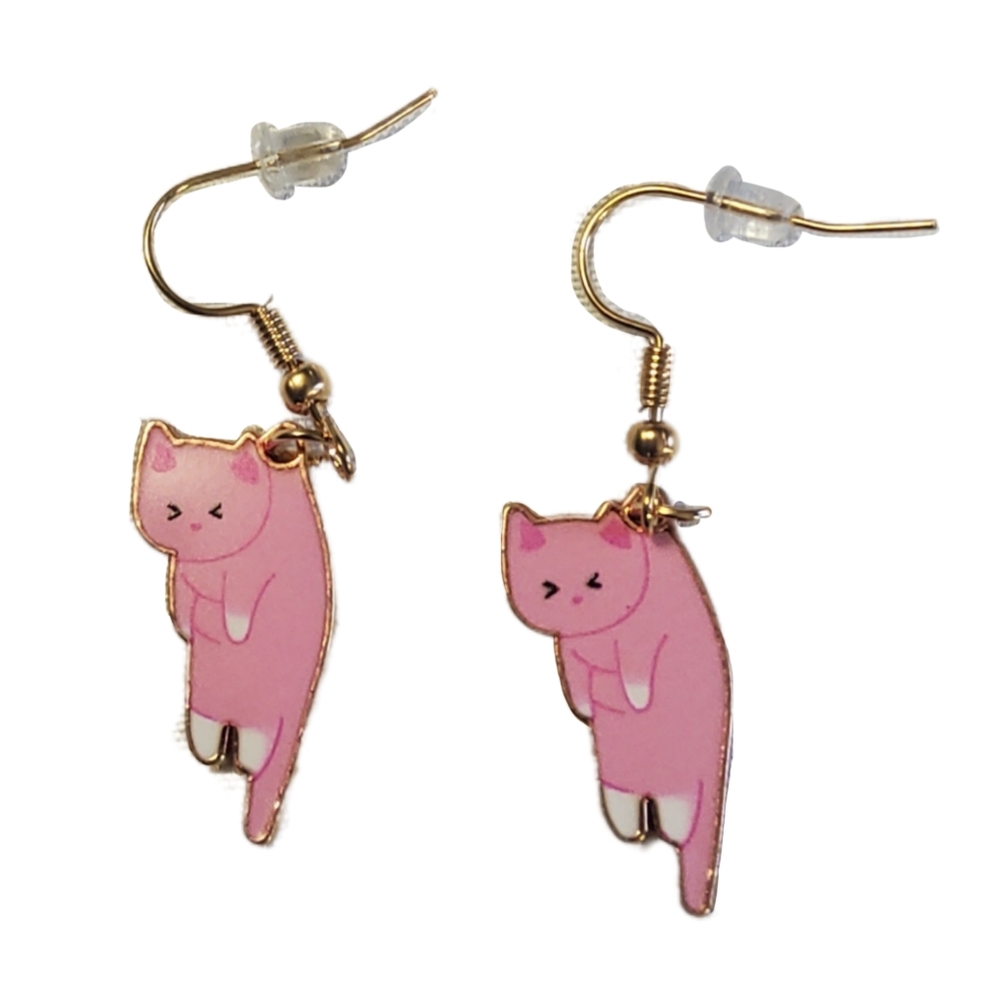 Hanging Cat Dangle Earrings Set - Picture 11 of 16